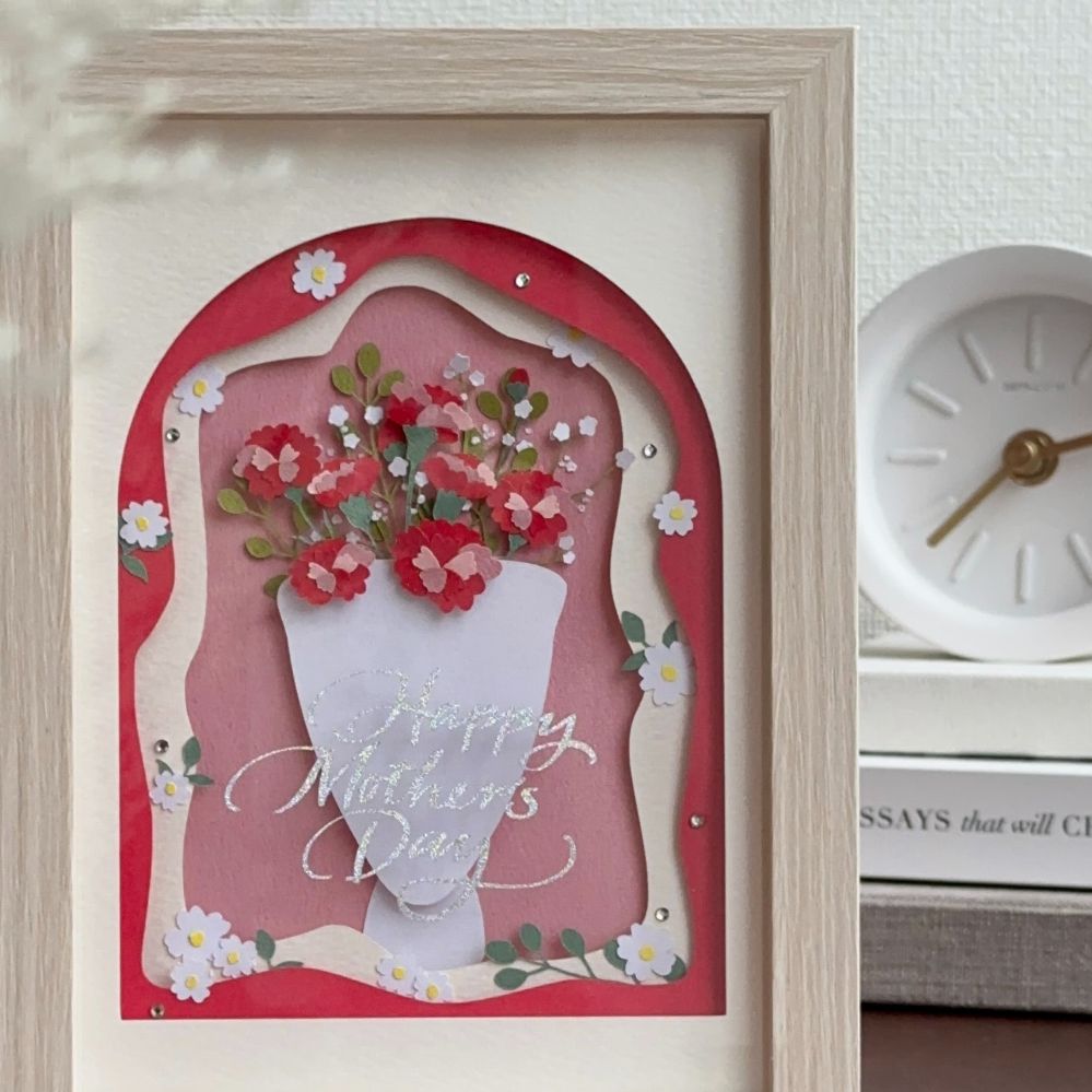 Silhouette CAMEO5で作成した母の日のペーパークラフトギフト