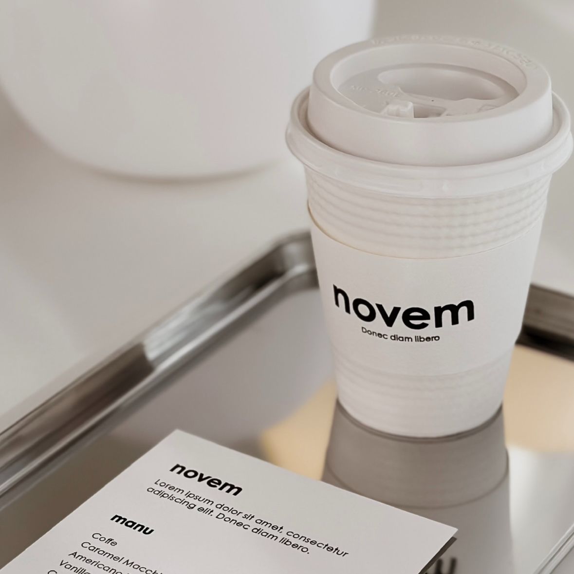 おうちカフェ用のロゴタグとパッケージデザイン