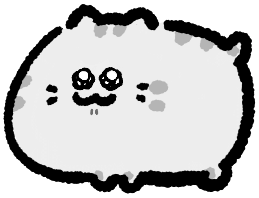 グレーの猫のイラスト