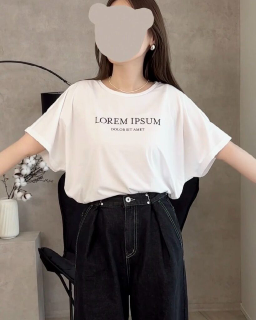 アイロンシートで作ったオリジナルロゴTシャツの着用イメージ