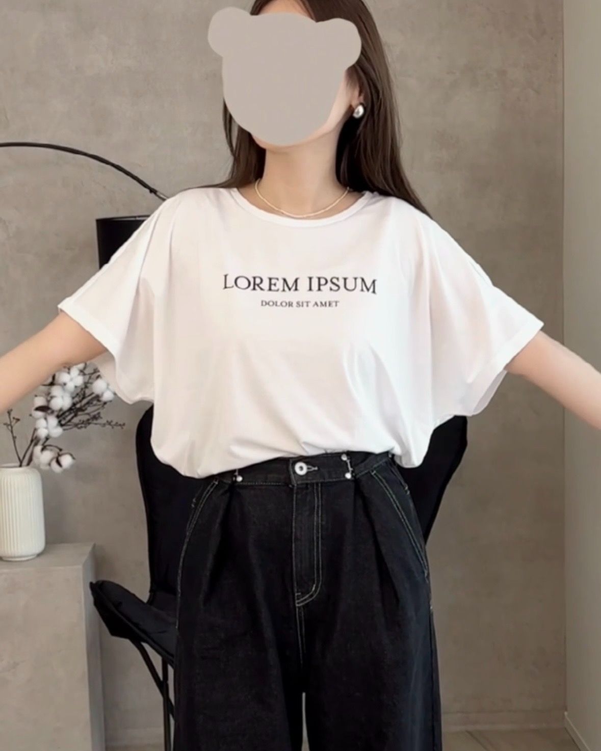 アイロンシートで作ったオリジナルロゴTシャツの着用イメージ