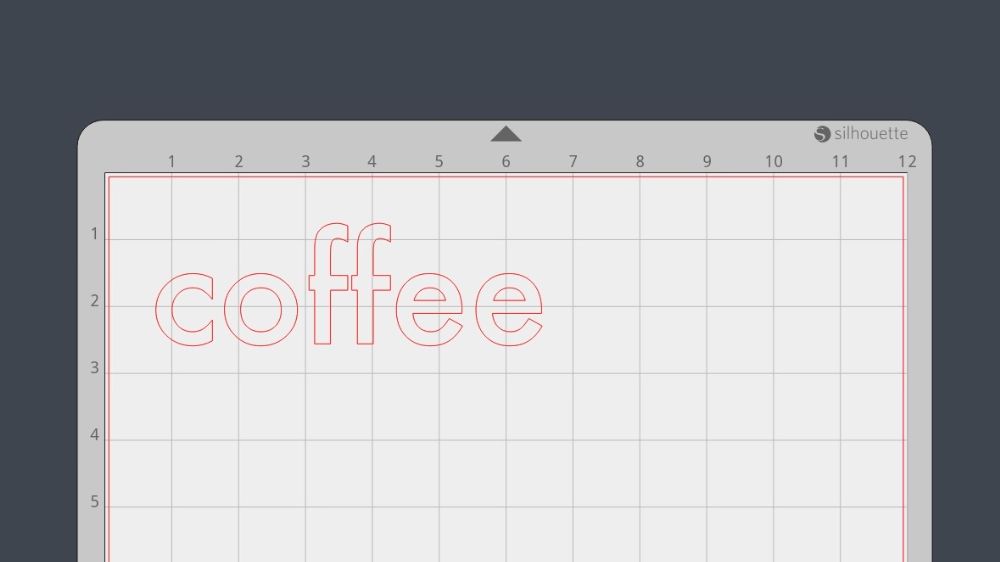 Silhouette GOの編集画面で配置した文字デザイン