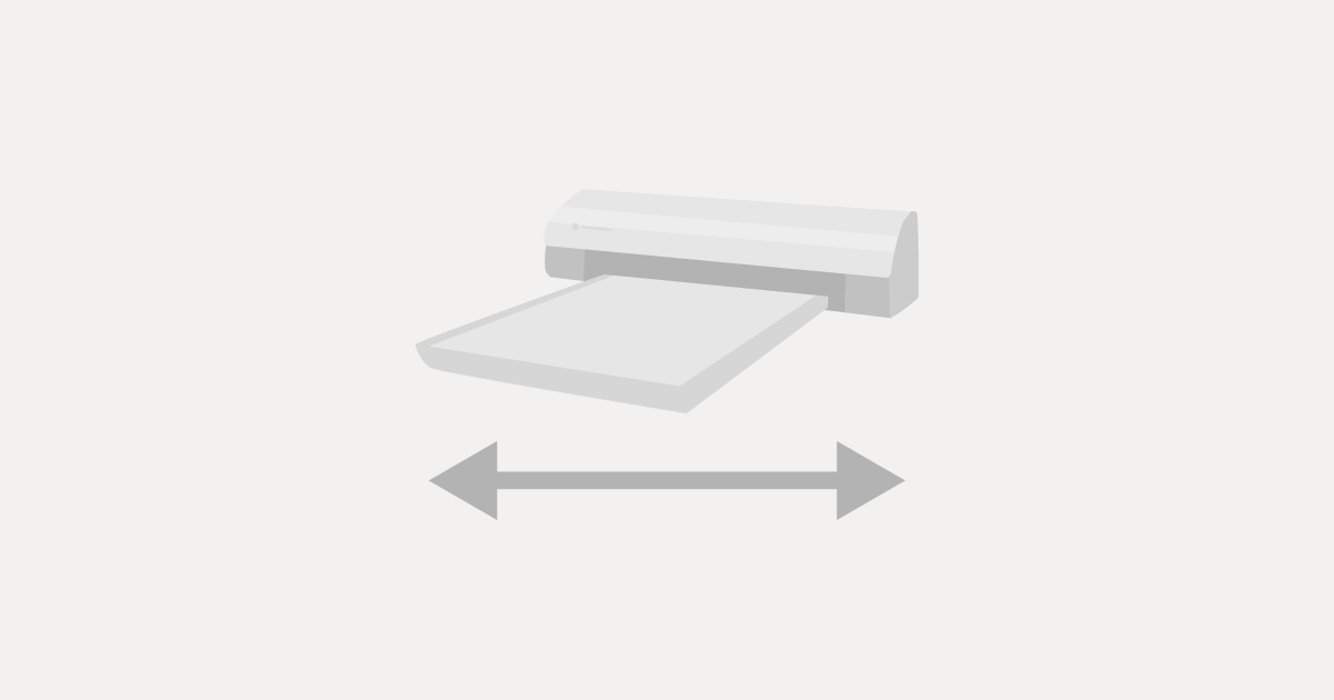 Silhouette CAMEO5静電マット使用時のスペース実測イメージ