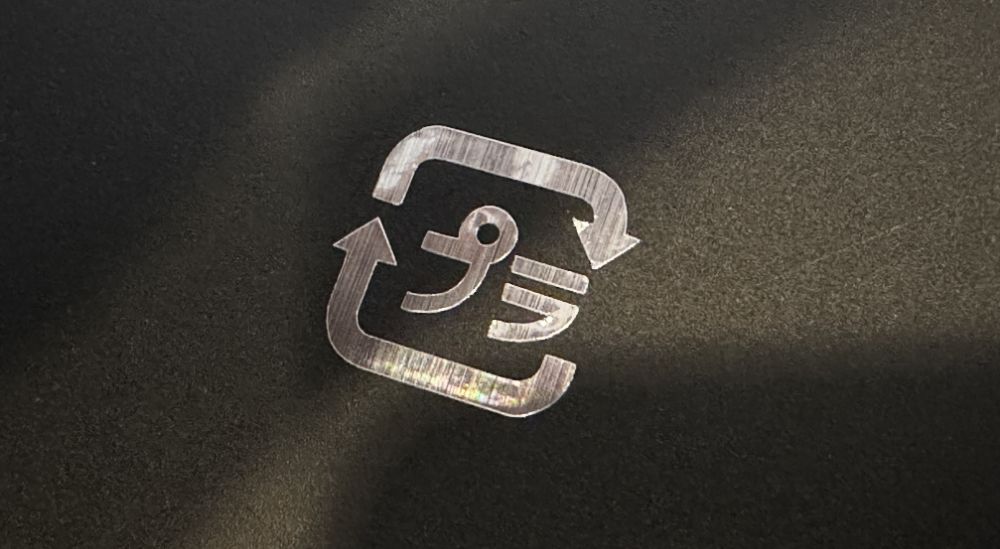 カッティングフィルムで作ったプラごみ分別マーク